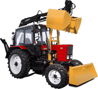 Грейферный погрузчик-экскаватор ПЭ-Ф-1БМ